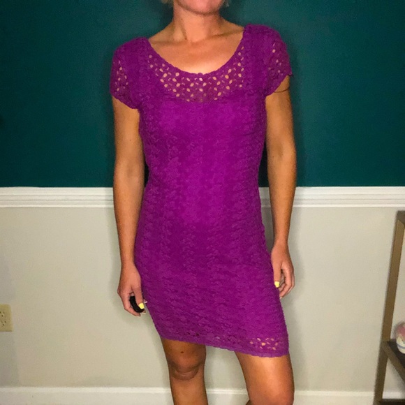 Free People Dresses & Skirts - F6 *3 for $15* Free people magenta pink knit bodycon mini dress